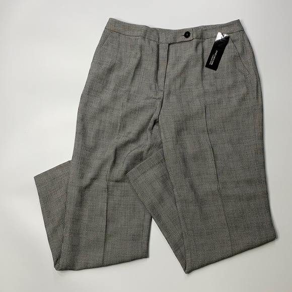 Jones New York Gray Momatre Lined Pants NWT Size 14 Black White - Picture 1 of 16
